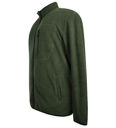 Erkek Büyük Beden Dik Yakalı Fermuarlı 122 Kg-172 Kg Arası İçin Uygun Bedenli Polar Sweat Mont