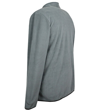 Erkek Büyük Beden Dik Yakalı Fermuarlı 122 Kg-172 Kg Arası İçin Uygun Bedenli Polar Sweat Mont