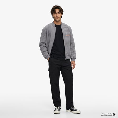 UNITED4 Regular Fit Erkek Gri Mont