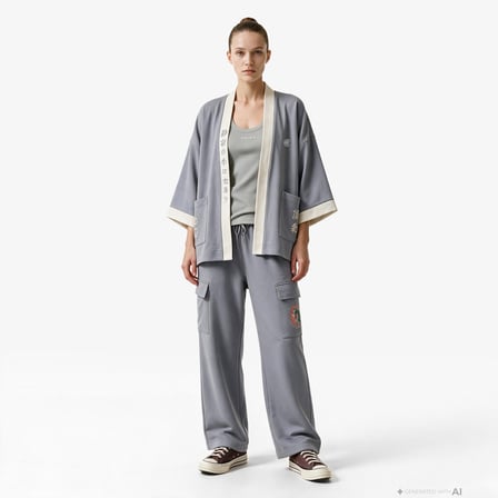 UNITED4 Regular Fit Kadın Gri Eşofman Altı