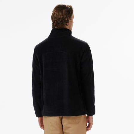 UNITED4 Erkek Siyah Half Zip Sweatshirt