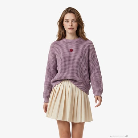 UNITED4 Regular Fit Kadın Bordo Kazak