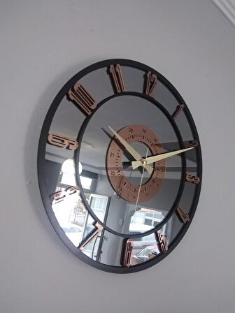 GERÇEK AYNALI DEKORATİF DUVAR SAATİ 50 CM
