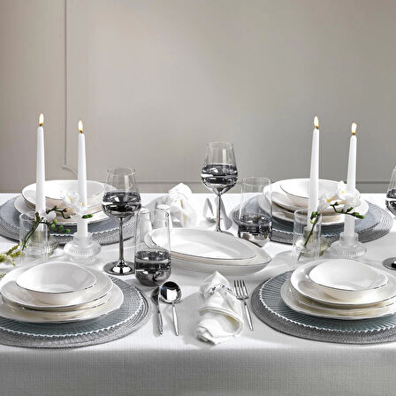 Schafer Dina Yemek Takımı 56 Parça-Platin 1S1226-01001-PLT01