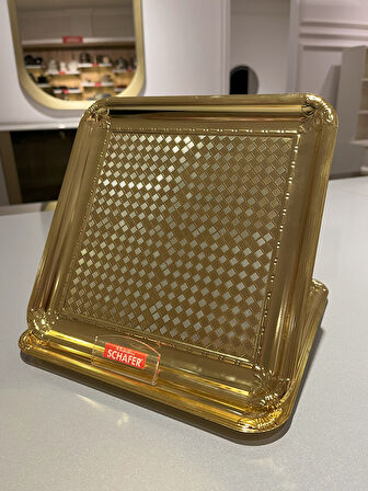 Schafer Ela Sunum Tepsisi 1 Parça-Gold01 1S1625-30050-GLD01