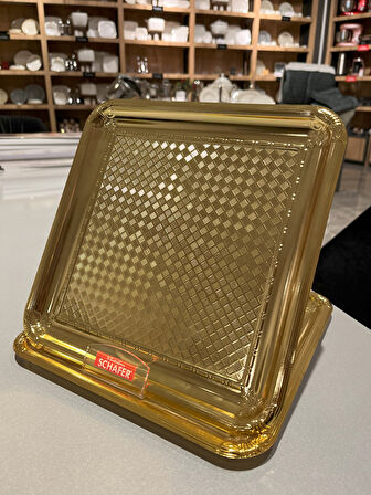 Schafer Ela Sunum Tepsisi 1 Parça-Gold01 1S1625-30050-GLD01