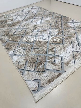 Gri Kahve Saçaklı Kaymaz Taban Yıkanabilir Kesme Yolluk Salon Mutfak Oturma Odası Halı
