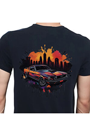 Splash Car T-shirt %100 Pamuklu Siyah Penye Basic Erkek Tişört