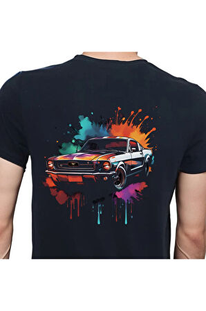 Splash Car T-shirt %100 Pamuklu Siyah Penye Basic Erkek Tişört