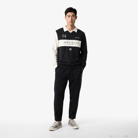 UNITED4 Regular Fit Erkek Siyah Sweatshirt