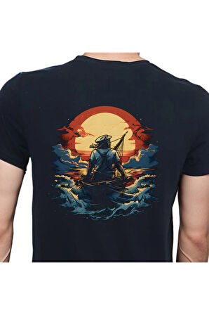 Sailor T-shirt %100 Pamuklu Siyah Penye Basic Erkek Tişört