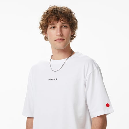 UNITED4 Regular Fit Erkek Beyaz T-Shirt