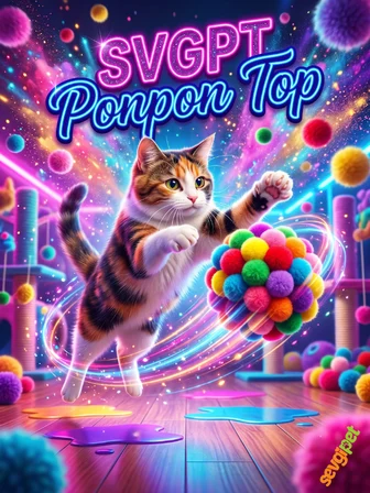 Ponpon Kedi Oyuncak Topu