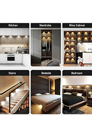 1 ADET Hareket Sensörlü Usb Şarjlı Beyaz Led Işık Lamba Sensörlü Yuvarlak