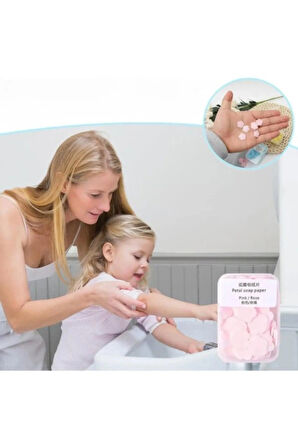 1 Adet Sihirli Sabun Mini Çiçek Desenli Seyahat Için Taşınabilir Pratik Temizlik Sabunu