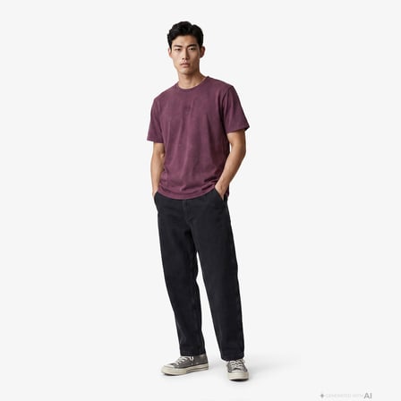UNITED4 Regular Fit Erkek Bordo T-Shirt