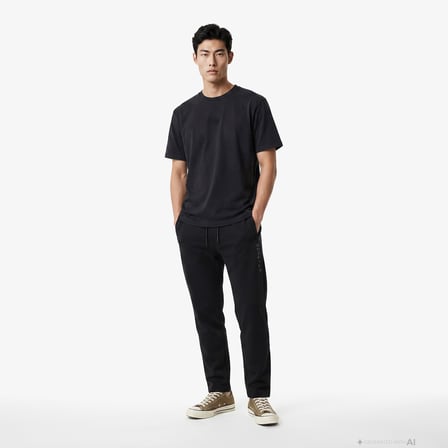 UNITED4 Regular Fit Erkek Siyah T-Shirt
