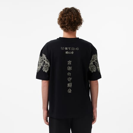 UNITED4 Regular Fit Erkek Siyah T-Shirt