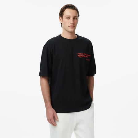 UNITED4 Regular Fit Erkek Siyah T-Shirt
