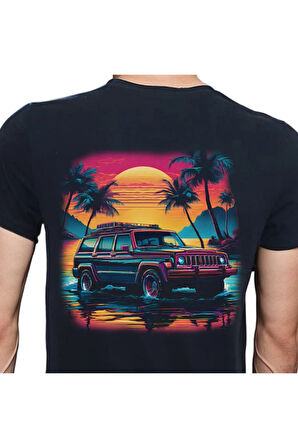 Tropical T-shirt %100 Pamuklu Siyah Penye Basic Erkek Tişört