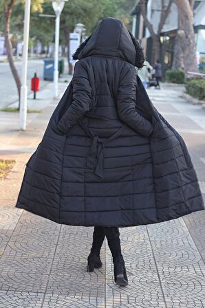 Toridas Günlük Kışlık Tam Boy Şişme Kadın Mont tr180siyah