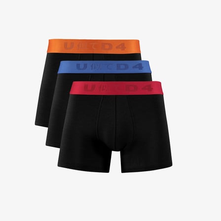 UNITED4 Classic 3lü Erkek Siyah Boxer
