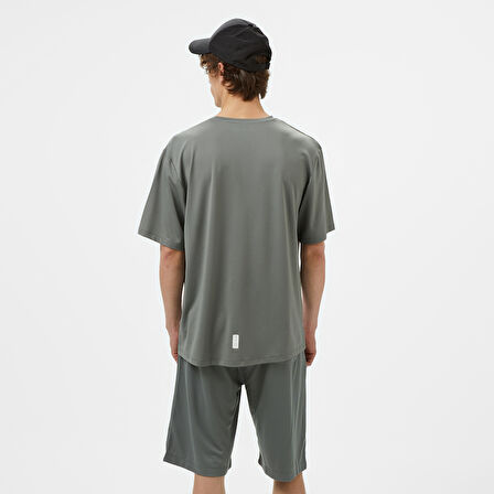 United4 Sport Erkek Gri/Beyaz Antrenman T-Shirt