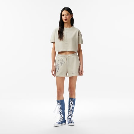 UNITED4 Regular Fit Kadın Krem Şort