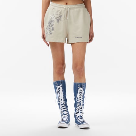 UNITED4 Regular Fit Kadın Krem Şort