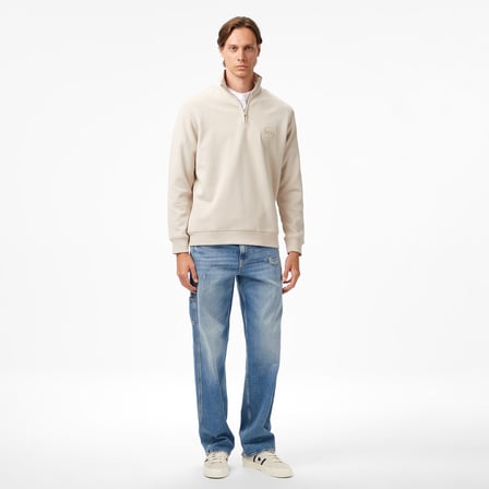 UNITED4 Classic Erkek Bej Sweatshirt