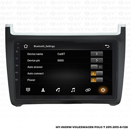 Araç Multimedya Volkswagen Polo 7 Android 12 Carplay 4Gb Ram + 64Gb Hdd Navigasyon Ekran MYW