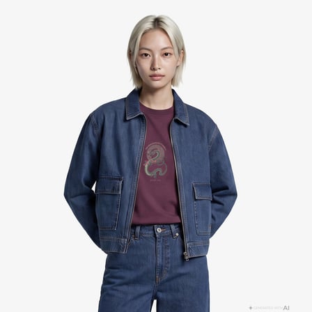 UNITED4 Denim Kadın Mavi Ceket