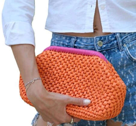 El Örgüsü Rafya Turuncu Clucht