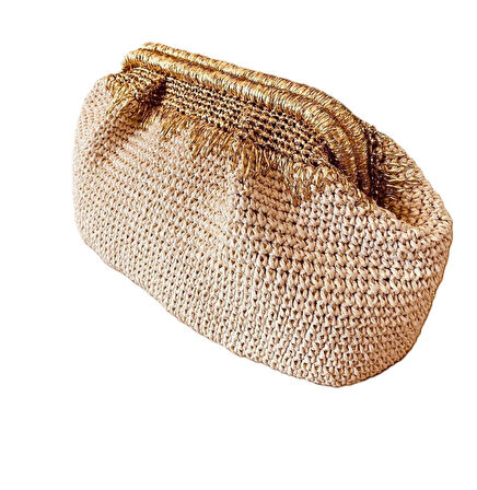 Altın Simli El Yapımı  Çanta