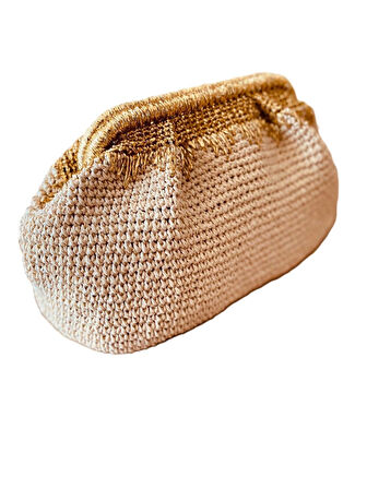 Altın Simli El Yapımı  Çanta