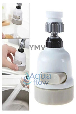 Su Tasarruflu 360° Hareketli Beyaz Mutfak Lavabo Çeşme Batarya Musluk Başlığı