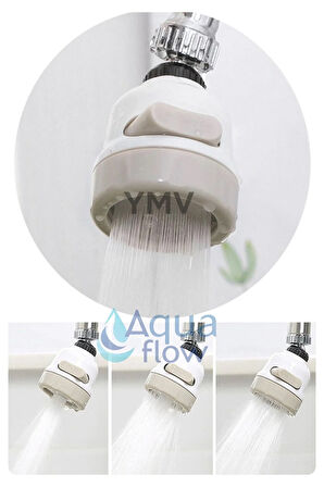 Su Tasarruflu 360° Hareketli Beyaz Mutfak Lavabo Çeşme Batarya Musluk Başlığı