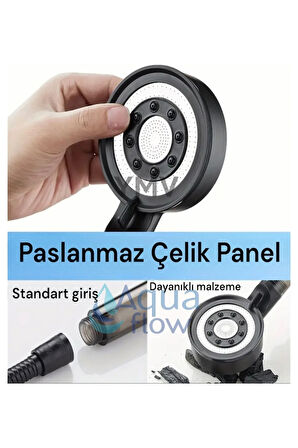 Yeni Filtreli Arındırıcı Duş Başlığı Çelik Hortum Duş Banyo Seti Duşluk 3lü Set