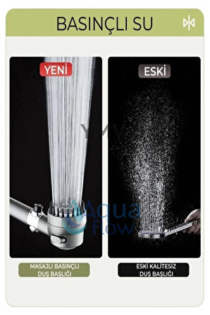 Turbo Fonksiyonlu İçi Filtreli Masajlı Kireç Arındırıcı Yeni Nesil Duş Banyo Başlığı