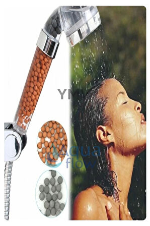 Boncuklu Turbo Tazyikli Duş Banyo Seti Başlığı Su Tasarruflu Duş Başlığı