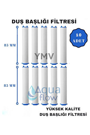 10 Adet Kireç Pas Tortu Arındırıcı Engelleyici Filtre Duş Başlığı Yedek Arıtma Filtresi