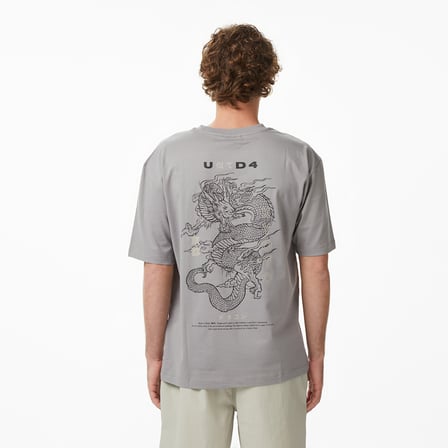 UNITED4 Regular Fit Erkek Gri T-Shirt