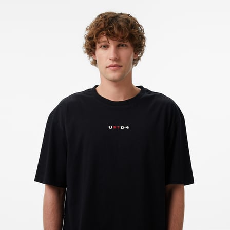 UNITED4 Regular Fit Erkek Siyah T-Shirt