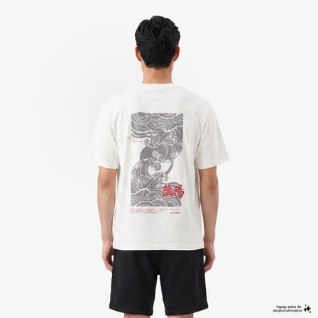 UNITED4 Regular Fit Erkek Krem T-Shirt