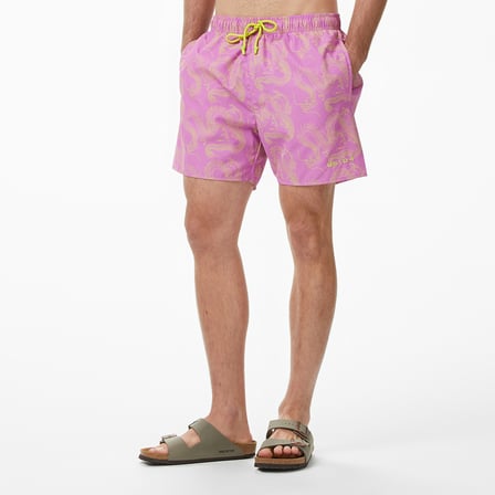 UNITED4 Comfort Fit Erkek Pembe Deniz Şortu