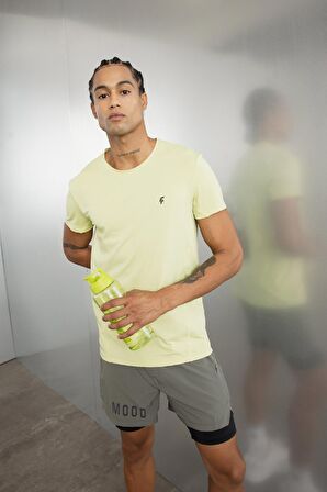 DeFactoFit Slim Fit Dar Kesim Bisiklet Yaka Sporcu Kısa Kollu Tişört C9183AX24AUGN659