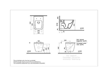 VitrA İntegre Square Rim-ex Asma Klozet 7082L003-0090