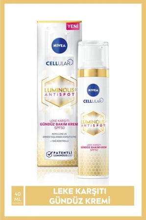NIVEA Luminous630 Leke Karşıtı Gündüz Yüz Kremi 40ml ve Aydınlatıcı Cilt Bakım Serumu 30ml,Hyaluronik Asit