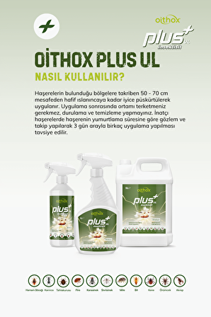 Oithox Plus Ul İnsektisit Böcek, Tahta Kurusu, Pire, Örümcek, Bit, Mite, Hamamböceği İlacı 500 ml