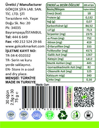Damla Sakızı Saşe